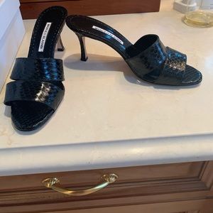 Brand New Manolo Blahnik Iacopo Black Sandals